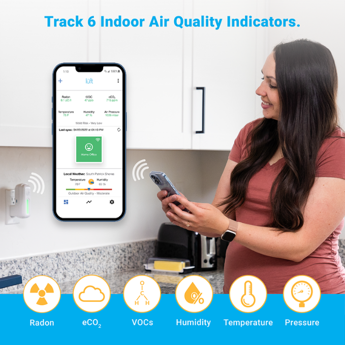 (5) lüft® Home Kit - Radon and Indoor Air Quality Monitors