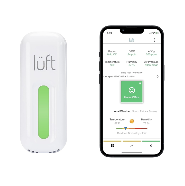 (5) lüft® Home Kit - Radon and Indoor Air Quality Monitors